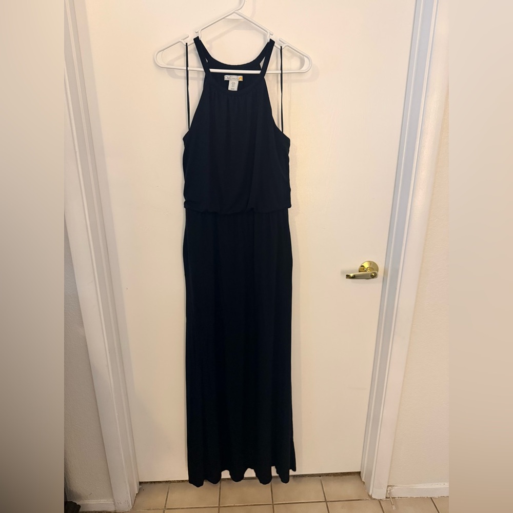 C&C California Black Halter Maxi Dress